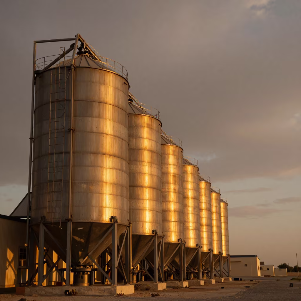Amber Silo Home in Bahrain Golden Hour in in Bahrain