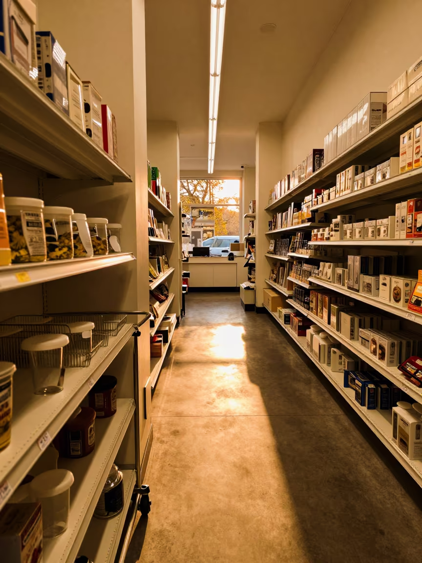 Amber Sunset Stroller Cart in Dublin Store in inside a storefront prepared for opening in Dublin