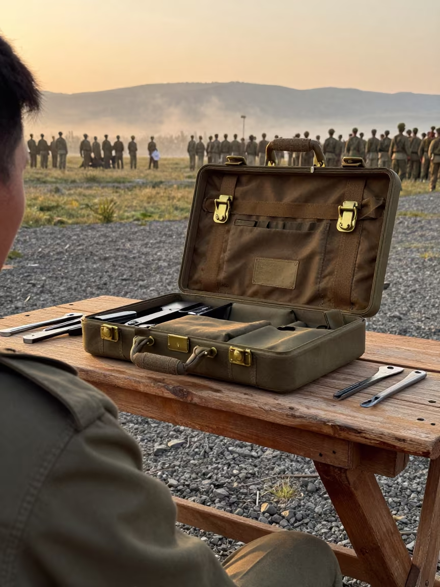Amber Sunset Tent Repair Kit on Kyrgyzstan Parade Ground in on a parade ground in Kyrgyzstan