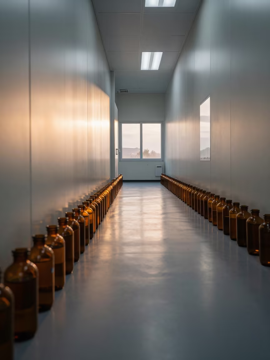 Amber Tubes in Mississauga Control Room at Dawn in inside a clean room in Mississauga