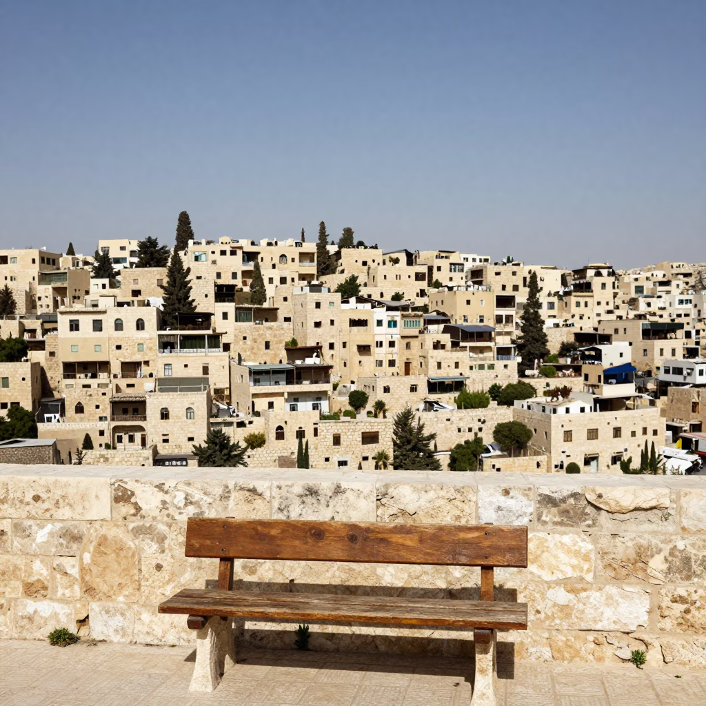 Amman Jordan Noon Light Cityscape with Stone Architecture and Urban Details in in Amman, Jordan