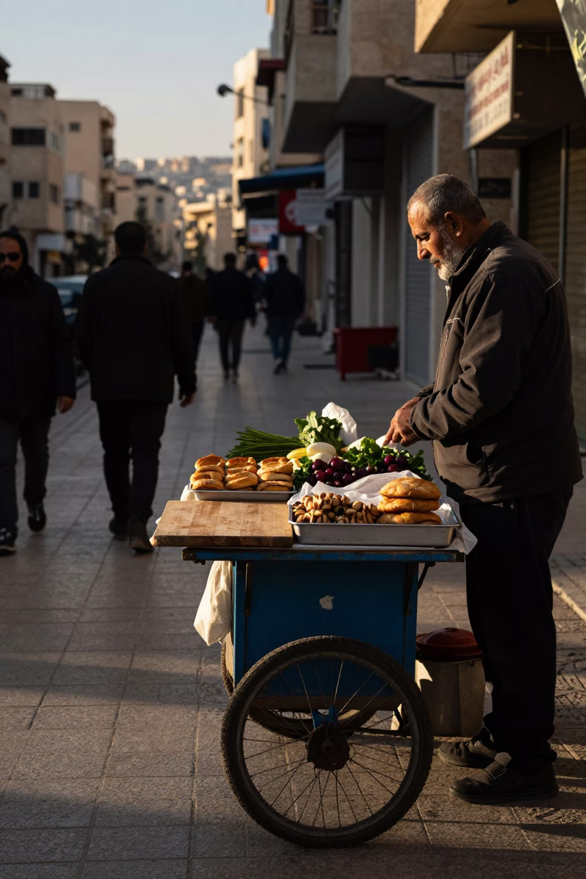 Amman Late Afternoon at The Late Afternoon Light in in Amman, Jordan