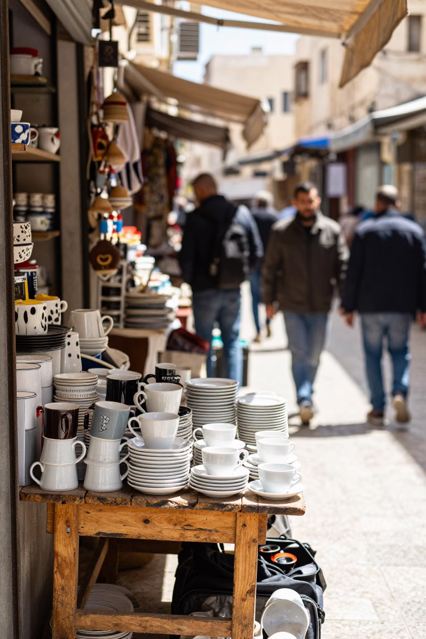 Amman Shop Display at Late Morning Light in in Amman, Jordan