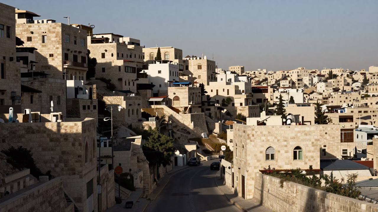 Amman Street View at The Early Afternoon Light in in Amman, Jordan