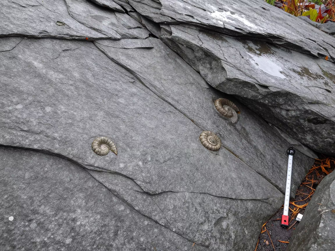 Ammonite Fossil Bed Near Adelaide in Rain in near Adelaide