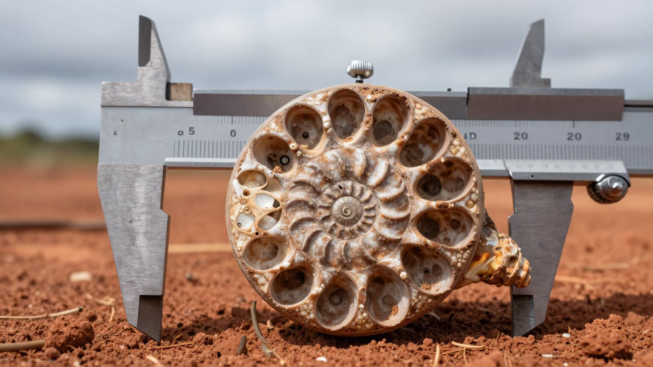 Ammonite Fossil Spiral Chambers Dry Season Calabar in near Calabar