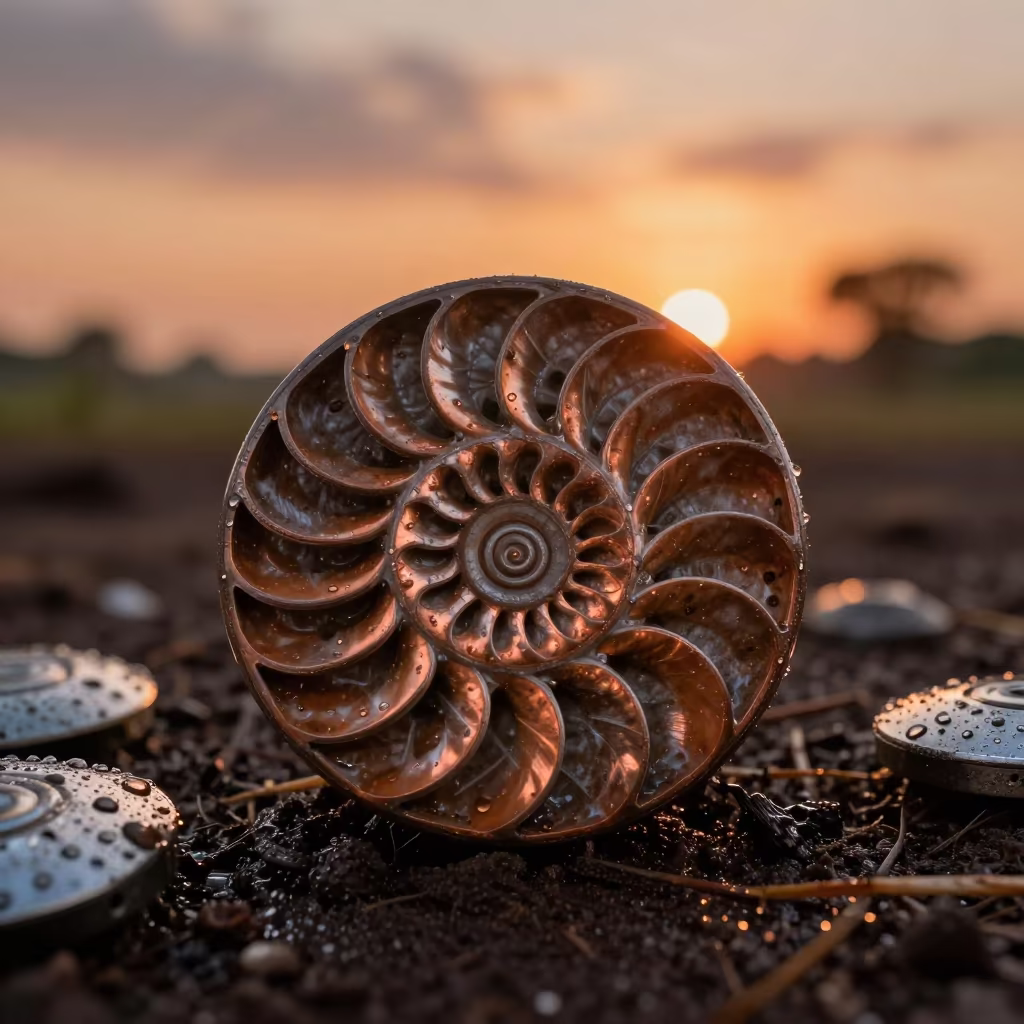 Ammonite Shell Spiral Monsoon Light in in Belgaum