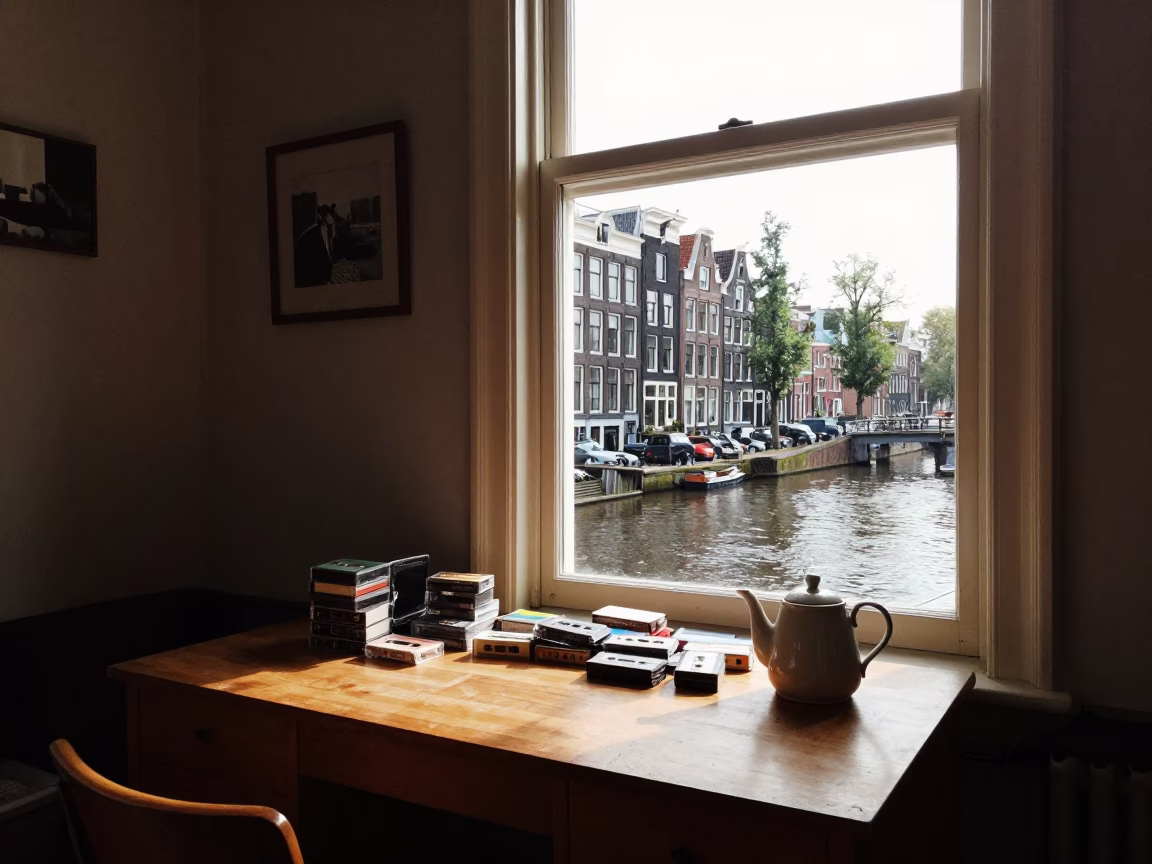 Amsterdam House Interior at The Early Afternoon Light in in Amsterdam, Netherlands