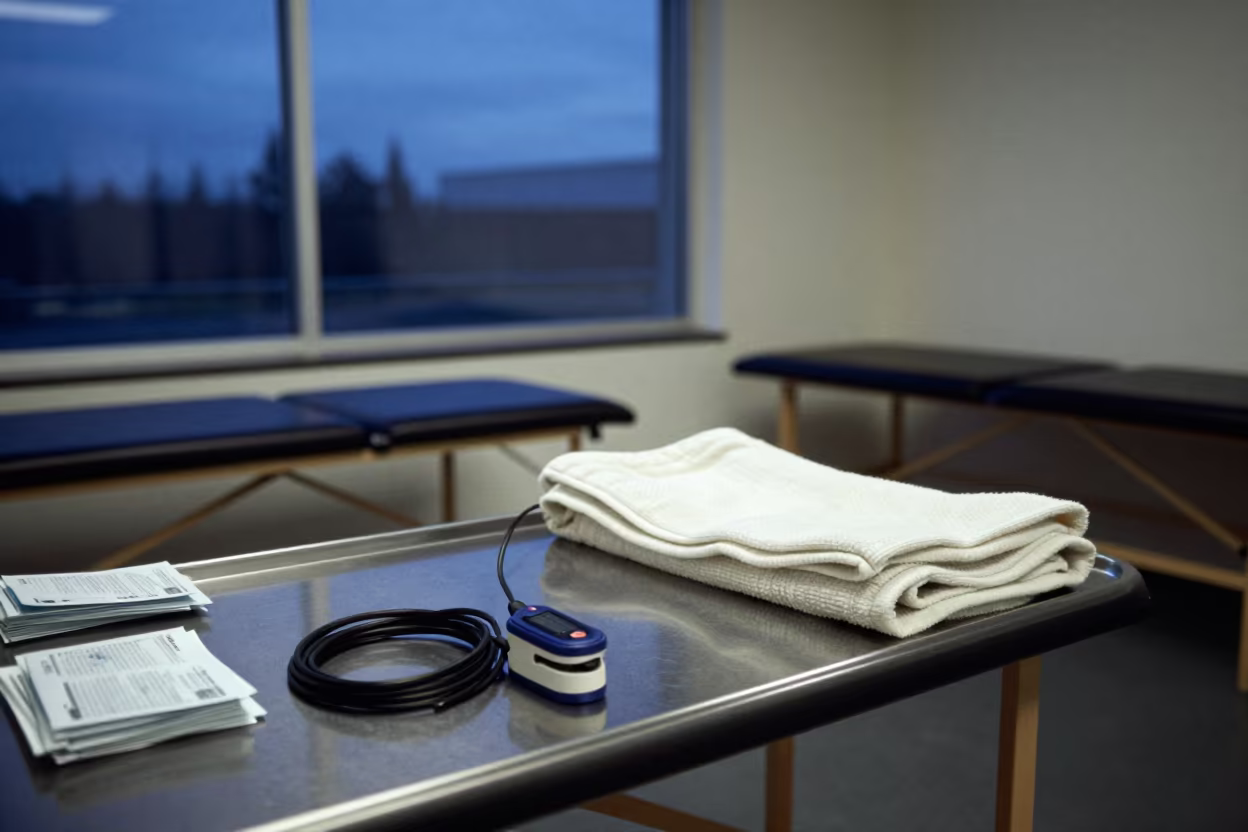 Anchorage Recovery Bay Twilight with Medical Gear in inside a rehabilitation gym in Anchorage