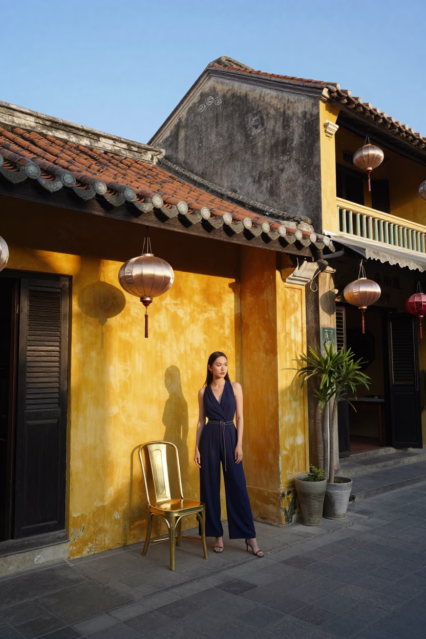 Ancient Town at The Early Afternoon Light in Hoi An in in Hoi An, Vietnam