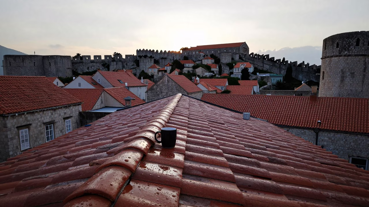 Ancient Walls in Dubrovnik in in Dubrovnik, Croatia