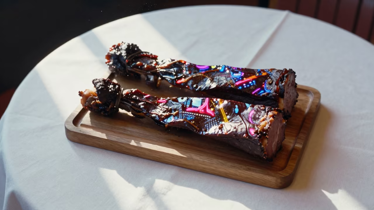 Antalya Biltong and Droëwors on Neon Table in on a linen-covered restaurant table in Antalya