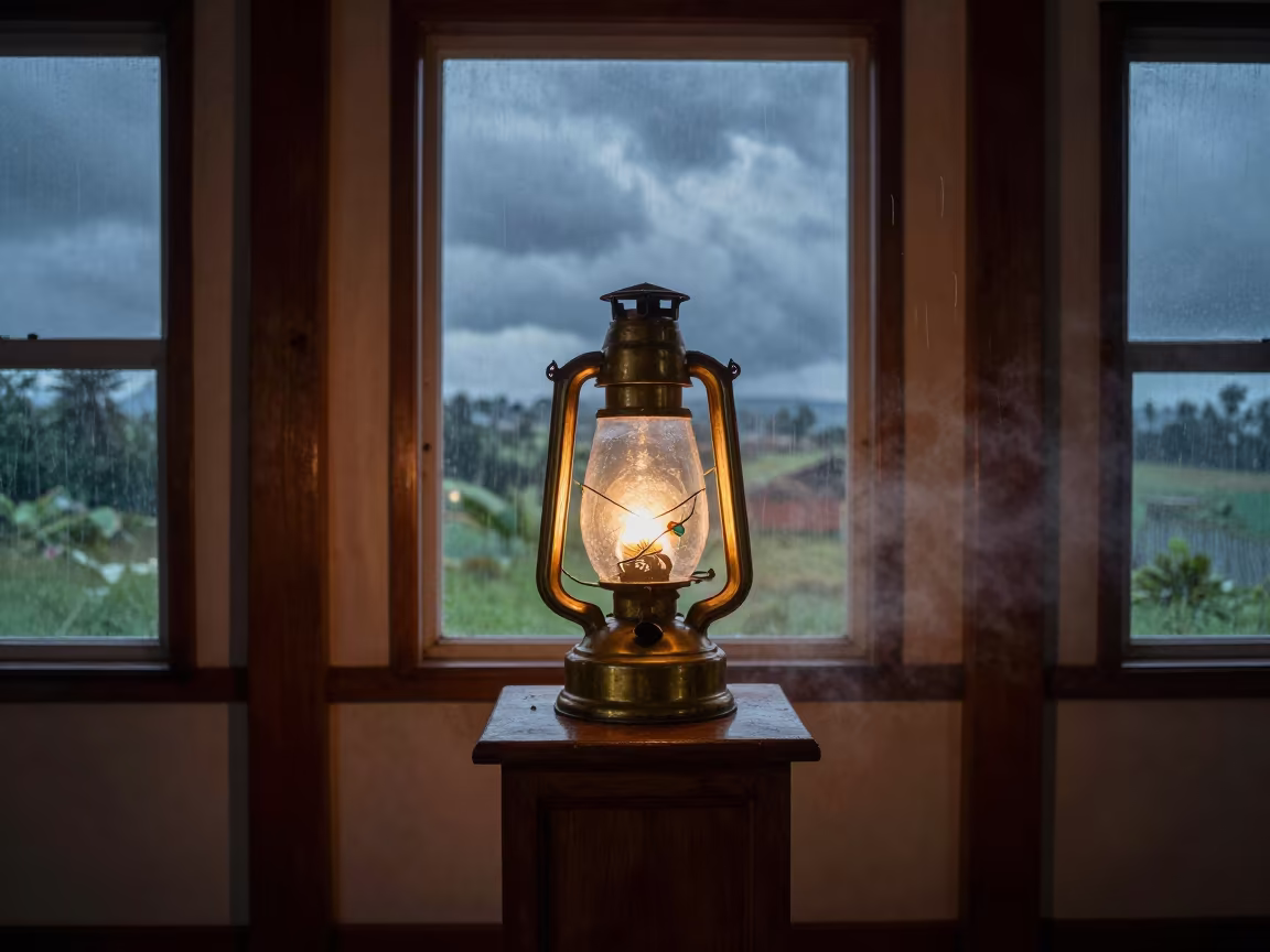 Antique Magic Lantern in Mbale Ceremonial Hall in in a ceremonial hall in Mbale