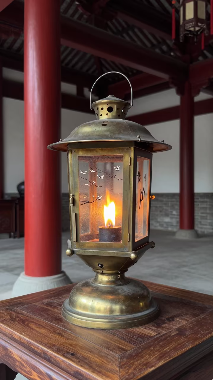 Antique Magic Lantern in Ningbo Hall in in a ceremonial hall in Ningbo