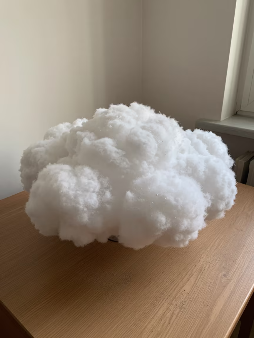 Anvil Cloud Model on Dusty Library Table in on a dusty library table near Kobe