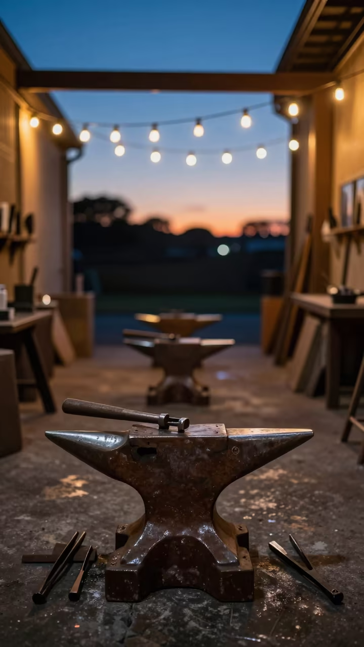 Anvil Tongs Scale in Sydney Rehearsal Room in in a rehearsal room in Sydney