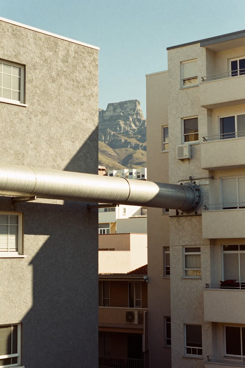 Apartment Blocks in Cape Town at Bright Midmorning Light in in Cape Town, South Africa