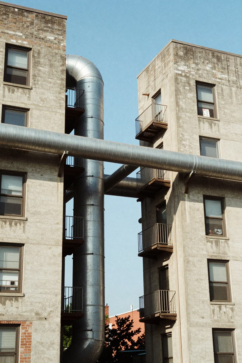 Apartment Blocks in Philadelphia at Midday Light in in Philadelphia, Pennsylvania, United States