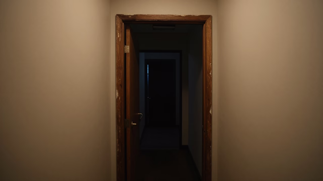 Apartment Entryway in Los Angeles at Midnight Light in in Los Angeles, California, United States