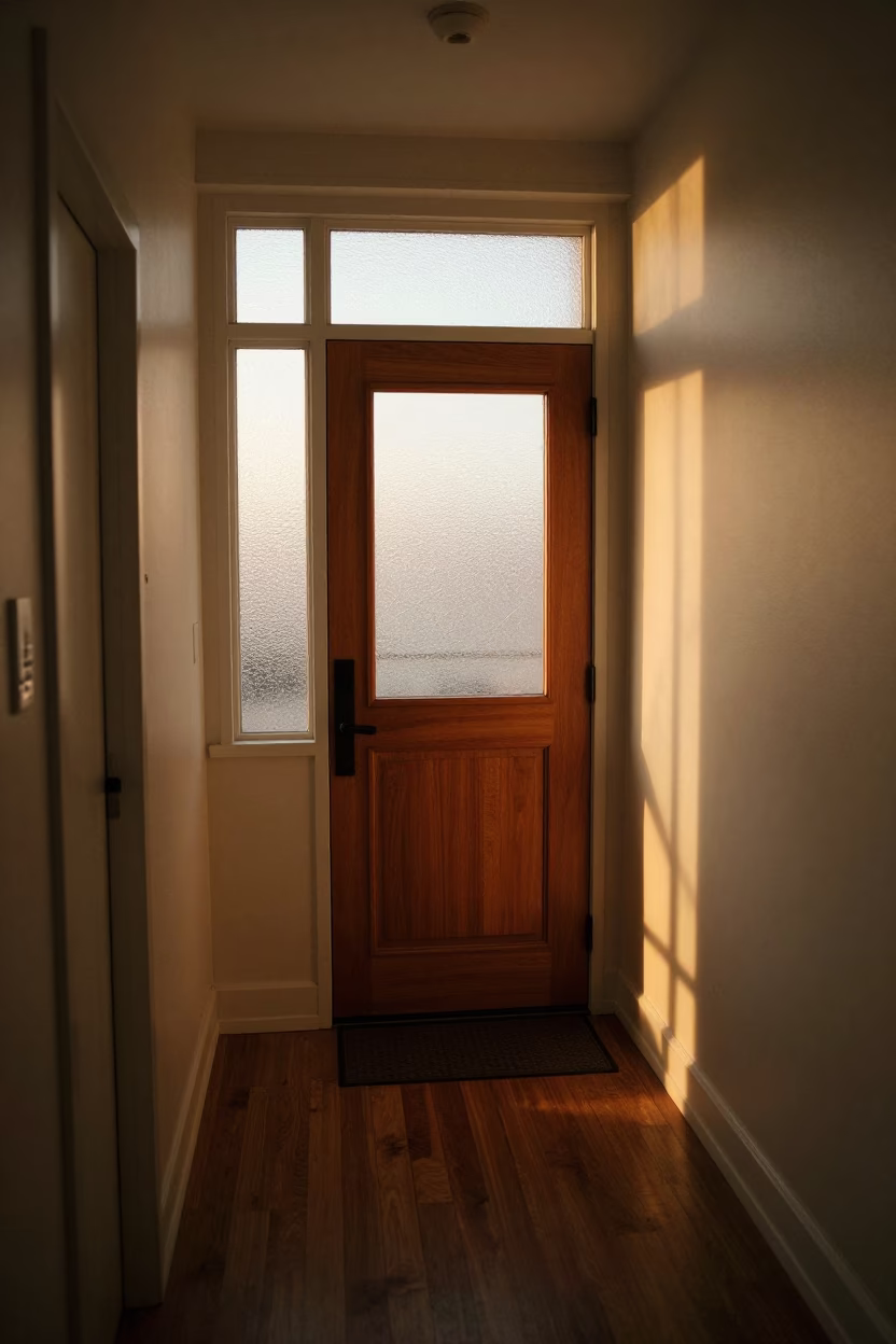 Apartment Entryway in Seattle at Honeyed Evening Light in in Seattle, Washington, United States
