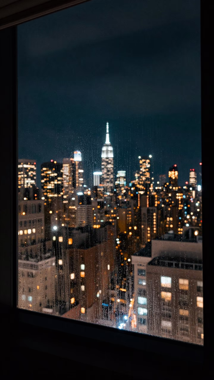 Apartment Interior in New York at The Deepest Night Sky Light in in New York, New York, United States