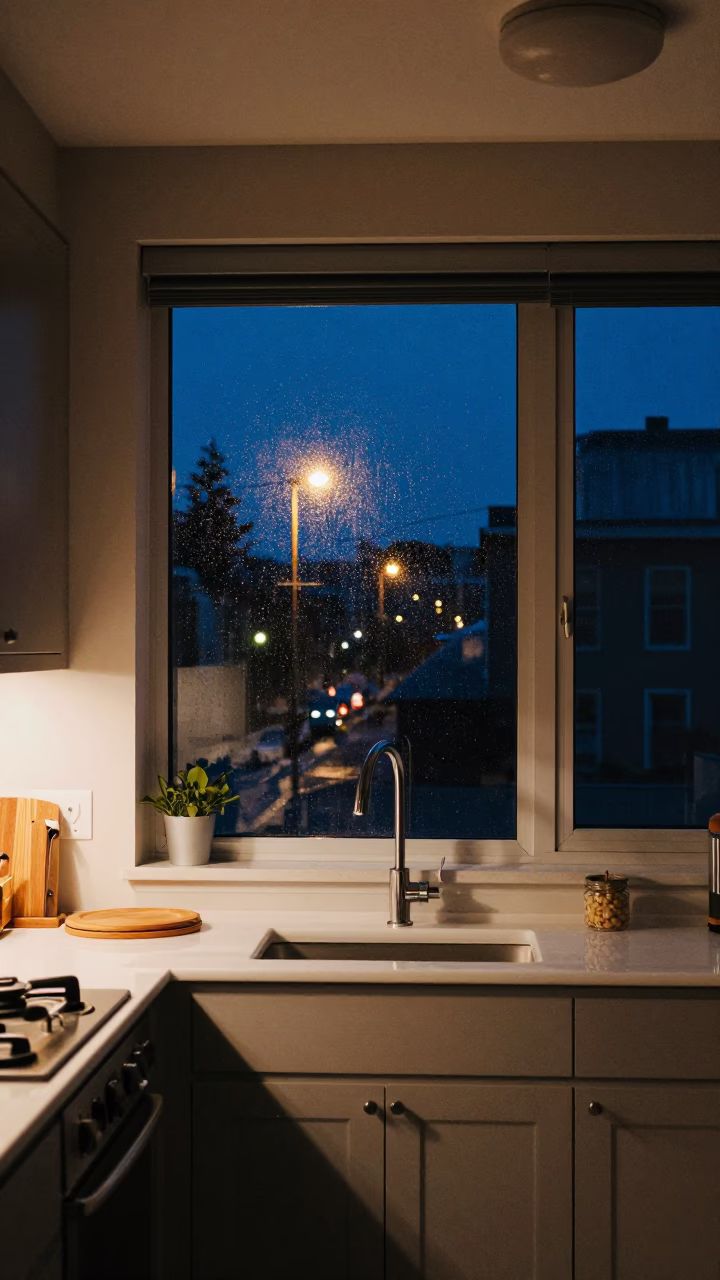Apartment Interior in Seattle at The Deepest Night Sky Light in in Seattle, Washington, United States