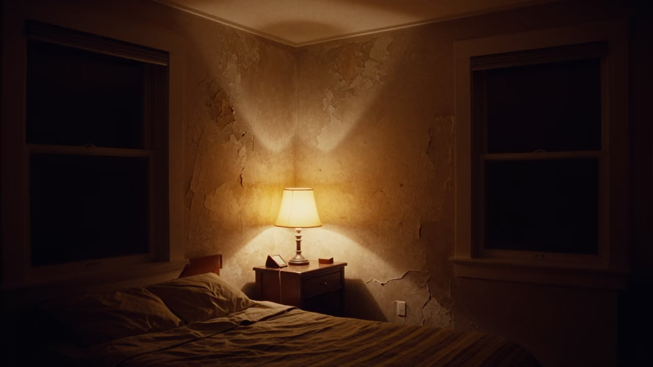 Apartment Interior in Toronto at Late At Night Light in in Toronto, Ontario, Canada