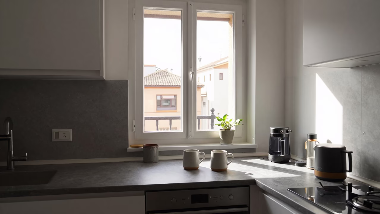 Apartment Interior in Valencia at The Late Morning Light in in Valencia, Spain