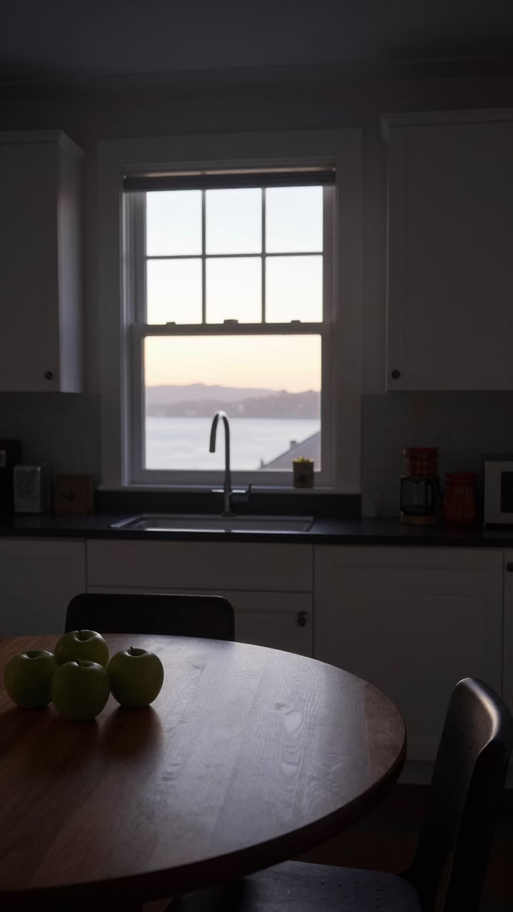 Apartment Kitchen at First Light Of Dawn in San Francisco in in San Francisco, California, United States