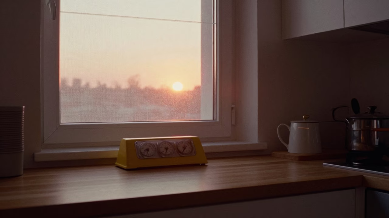 Apartment Kitchen in Berlin at As The Sun Drops Toward The Horizon in in Berlin, Germany