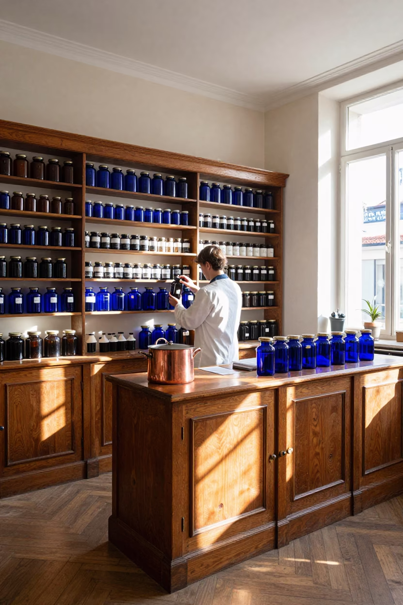 Apothecary Jars in Prague in in Prague, Czech Republic