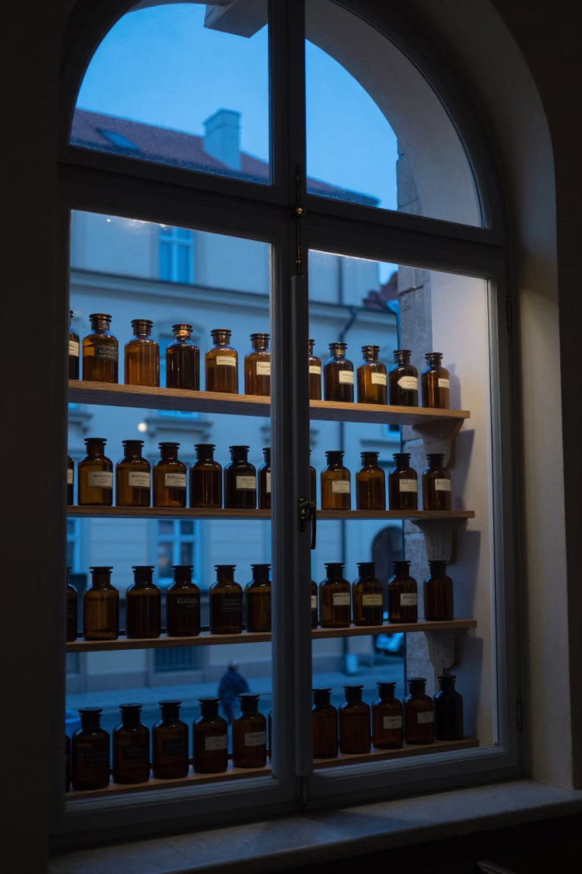 Apothecary Shelves in Prague in in Prague, Czech Republic