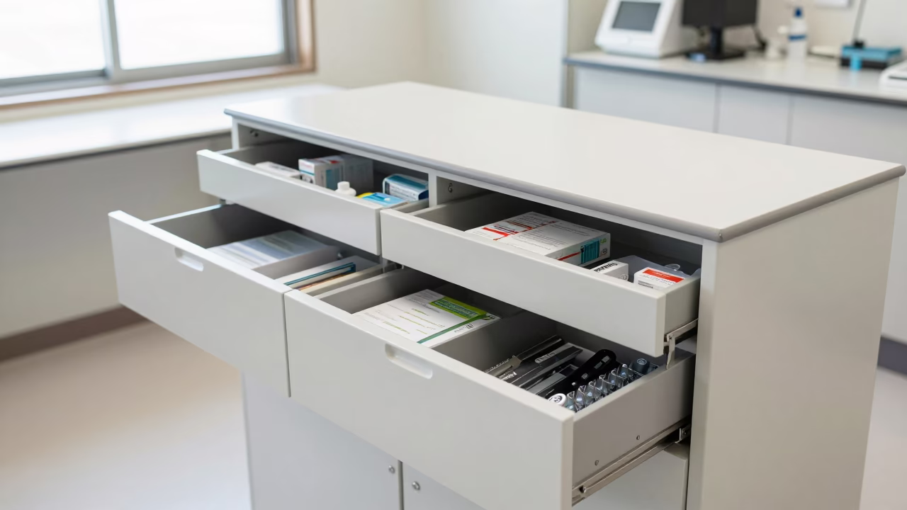 Appliance Haul-Away Tag Drawer in Okinawa Imaging Suite in inside an imaging suite near Okinawa