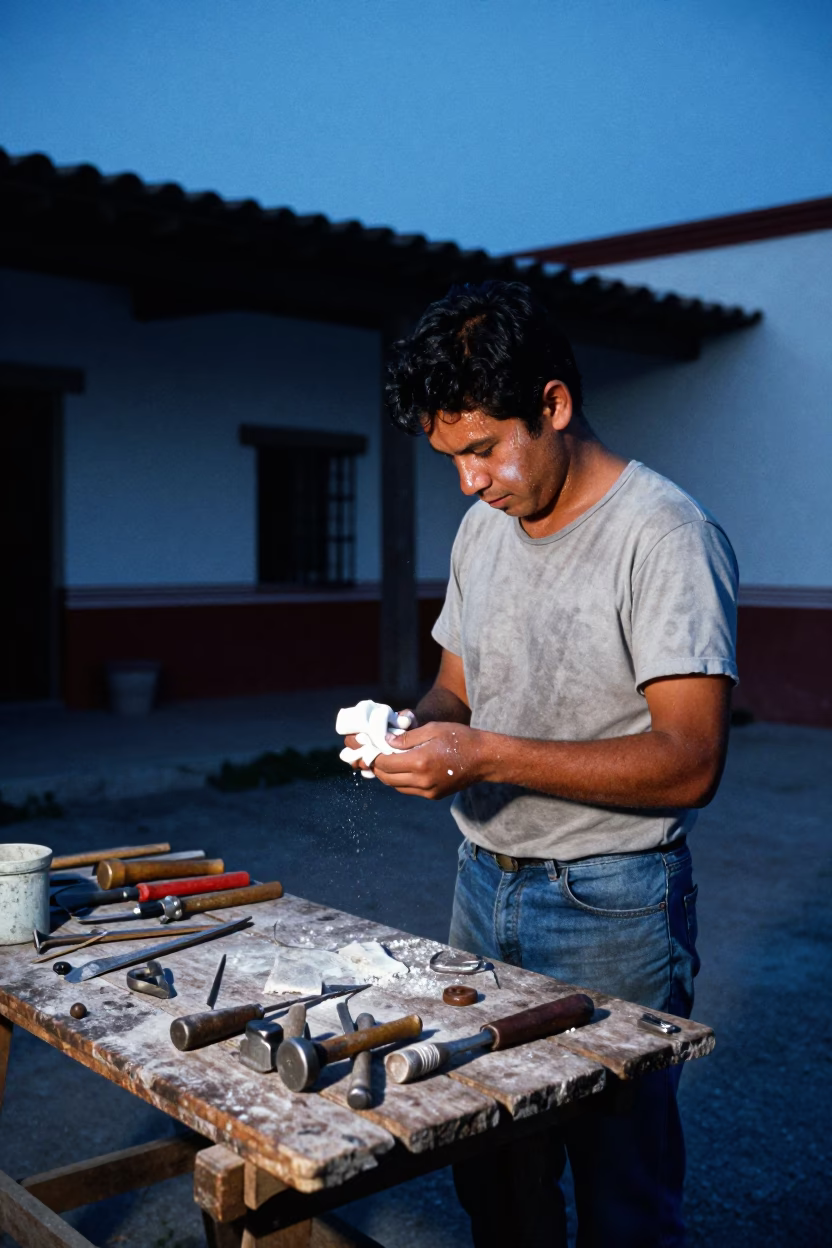 Apprentice in Merida at Blue Hour in in Merida, Mexico