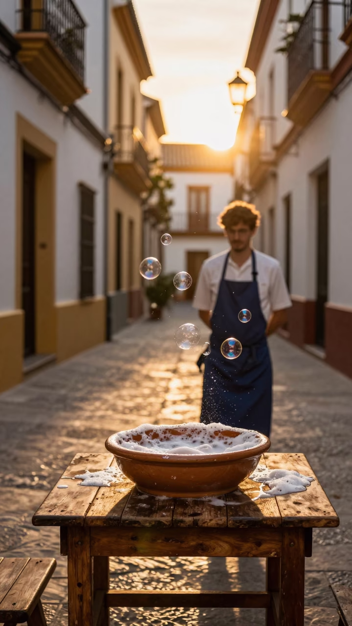 Apron in Seville at Golden Hour in in Seville, Spain