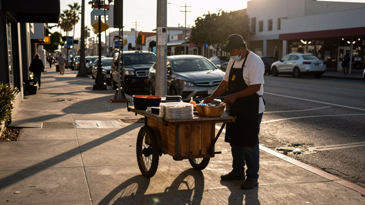Aprons in Los Angeles at The Early Evening Light in in Los Angeles, California, United States