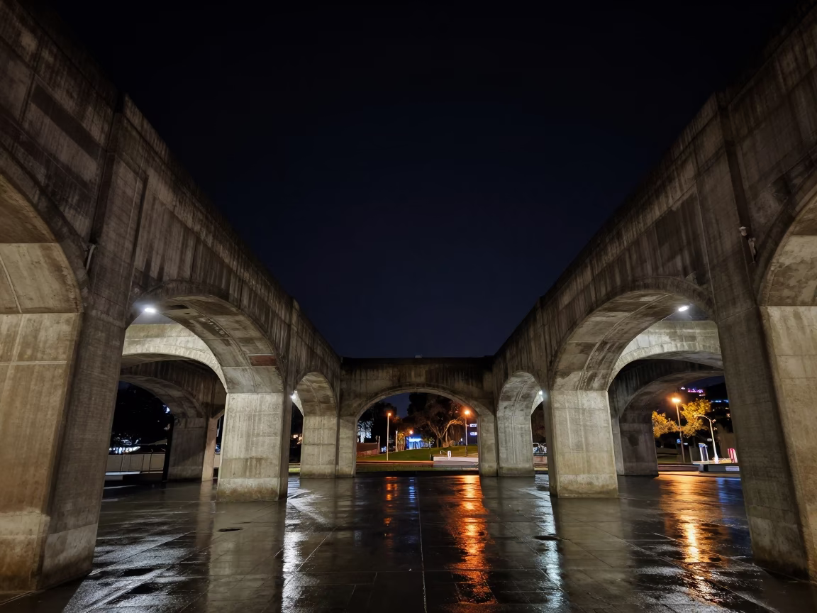 Arch Undercroft in Melbourne at The Deepest Night Sky Light in in Melbourne, Victoria, Australia
