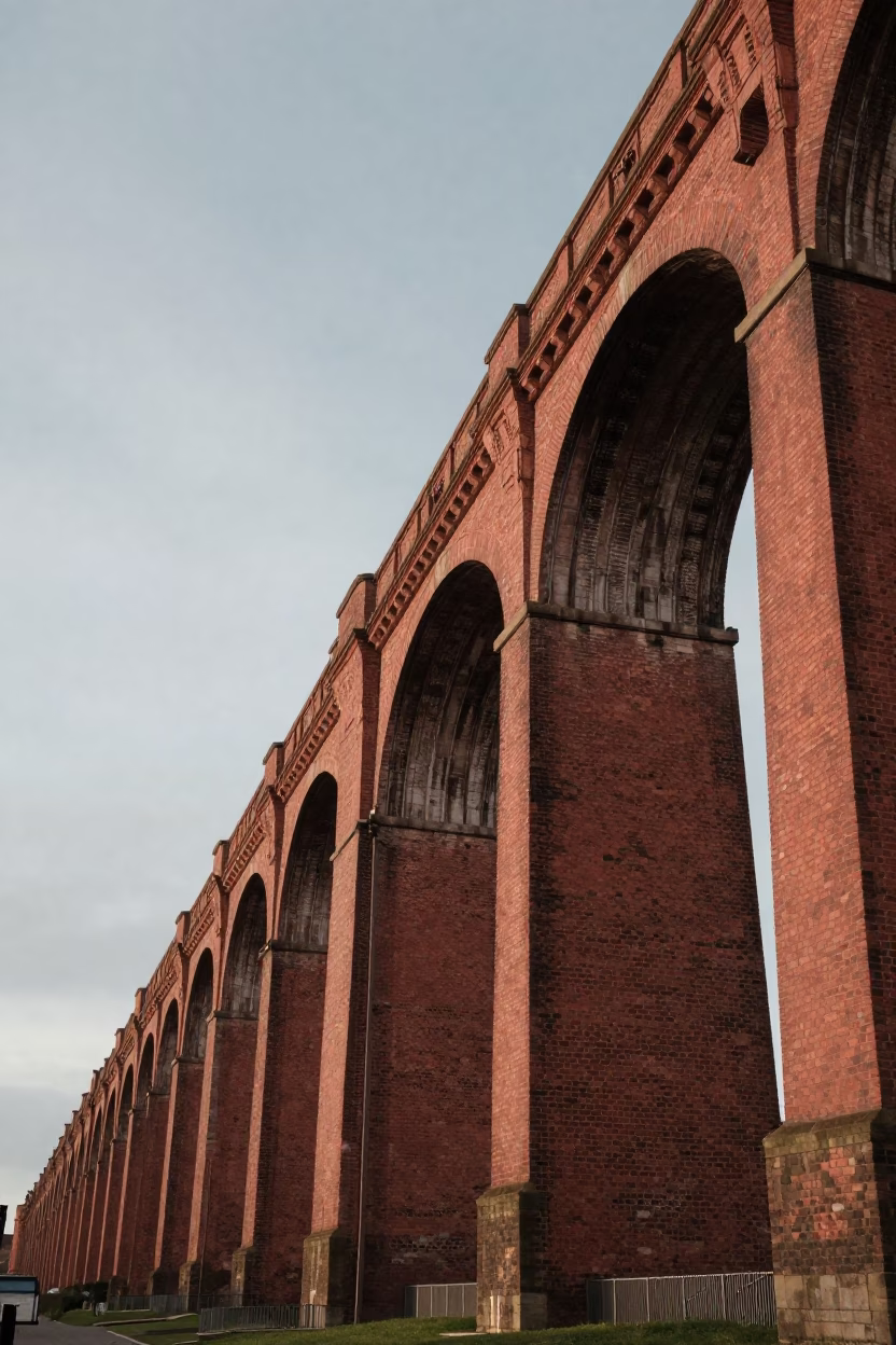 Arches Spanning in Liverpool at The Early Afternoon Light in in Liverpool, United Kingdom