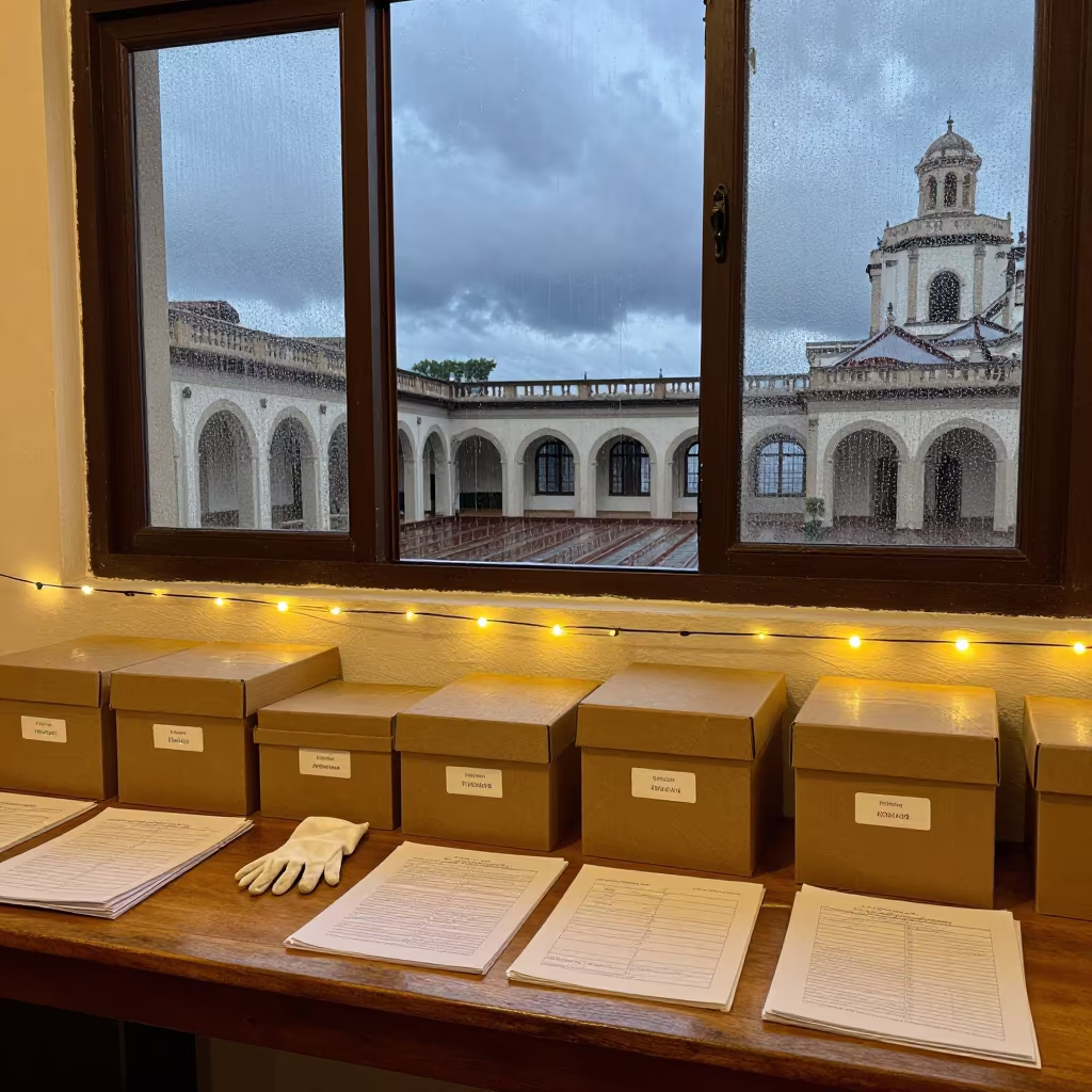 Archive Work in Fortaleza Prayer Hall Before Dawn in in a prayer hall in Fortaleza