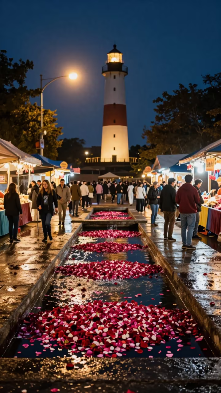 Armenian Vardavar Festival Night Market Surreal in at a night market near New Orleans