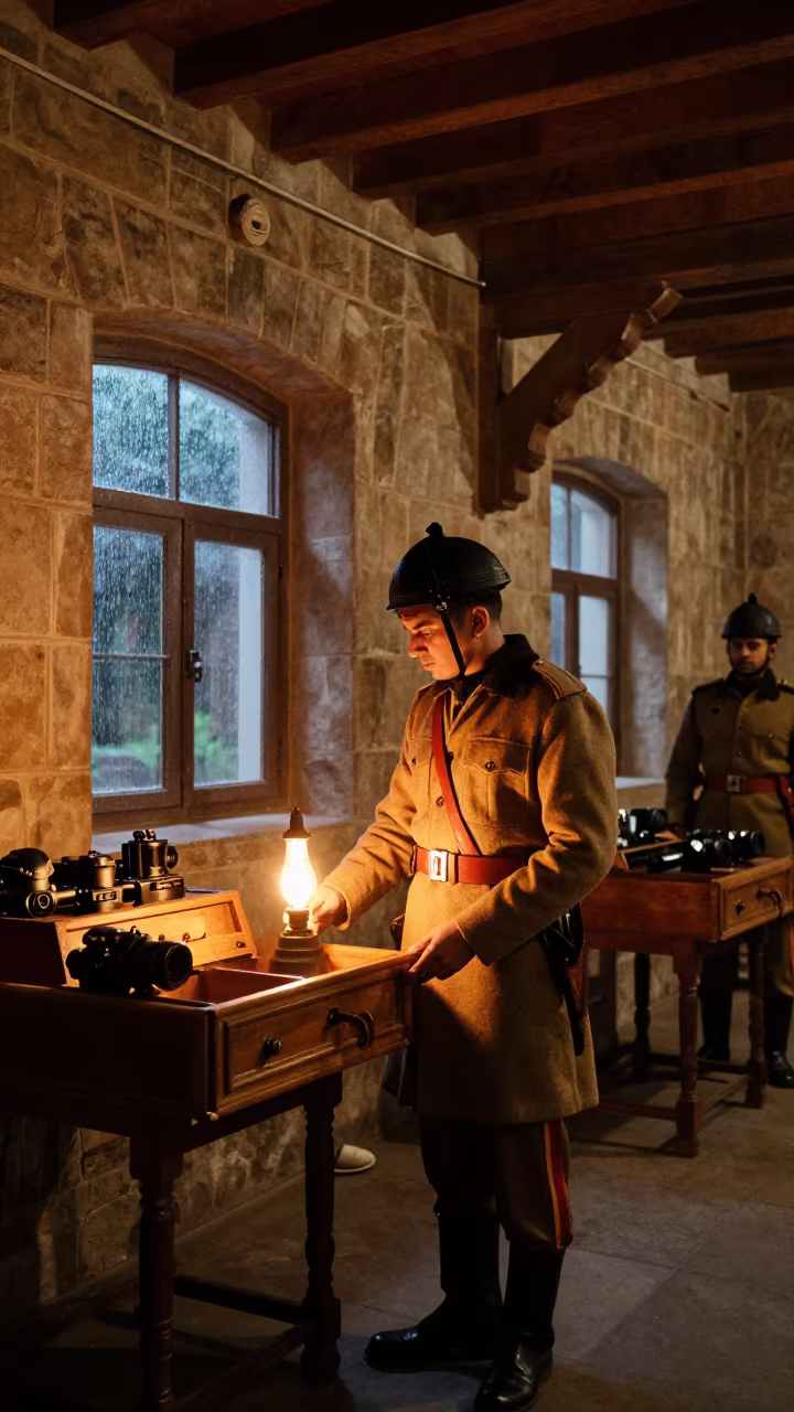 Armorer Preparing Bore Light in Bogura Hall in in a ceremonial hall in Bogura