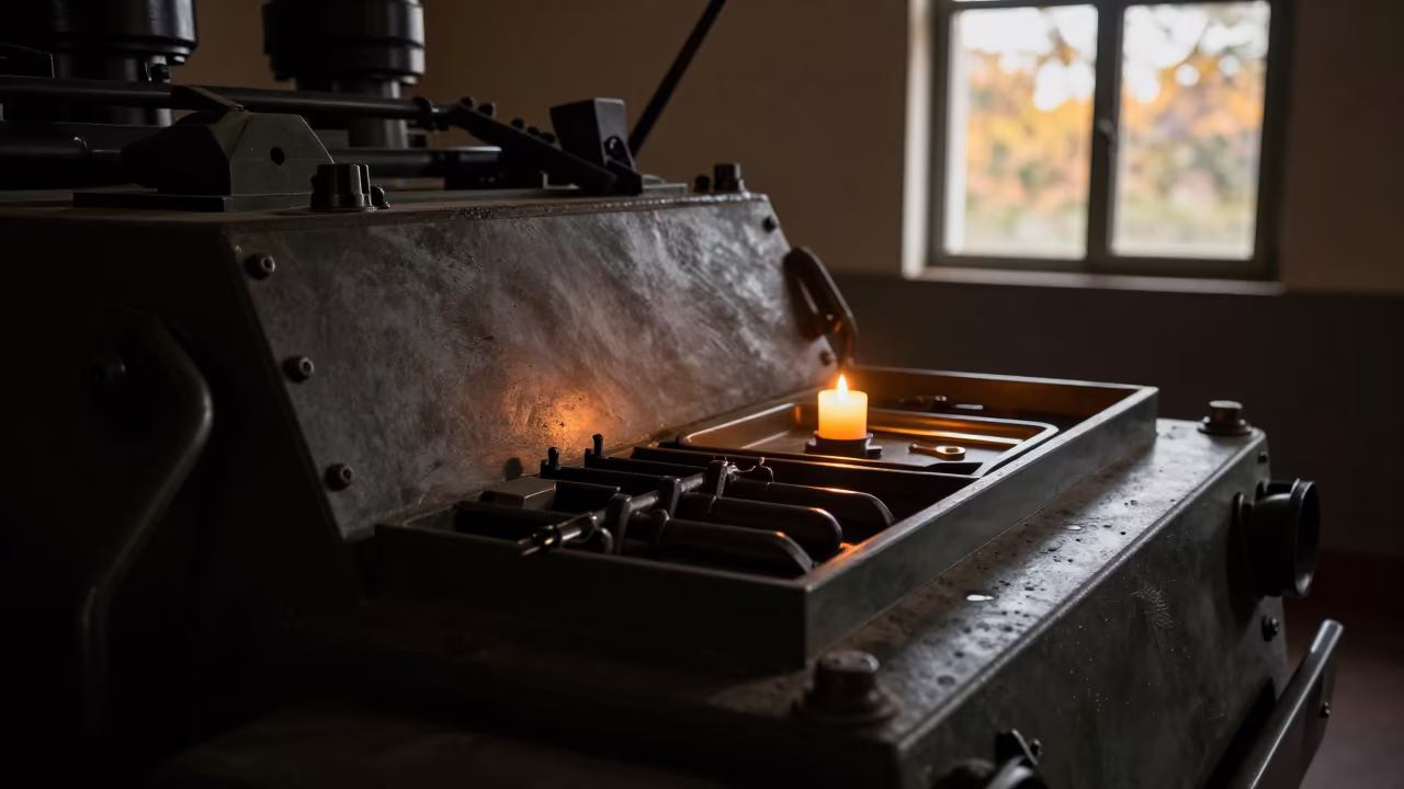 Armorer Punch Block Tray Silhouette in in an armored vehicle bay near Jalandhar