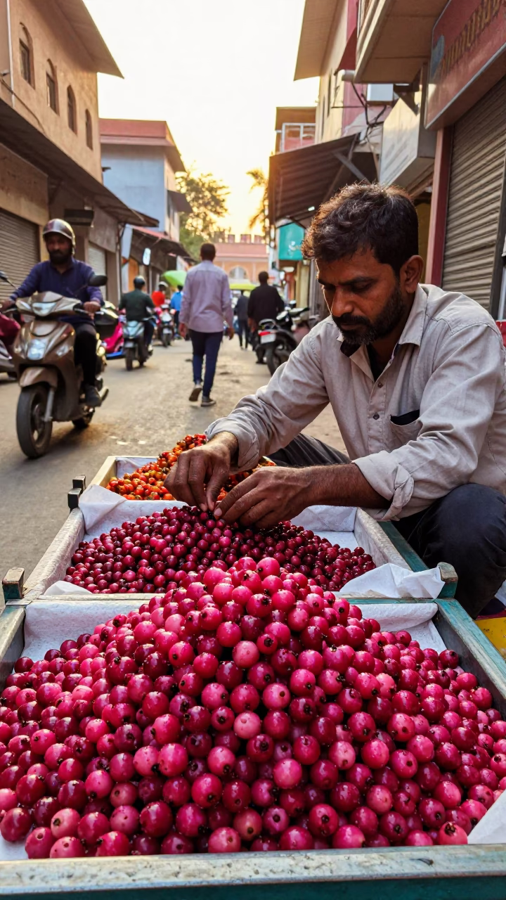 Arranging Berries in Jaipur in in Jaipur, India