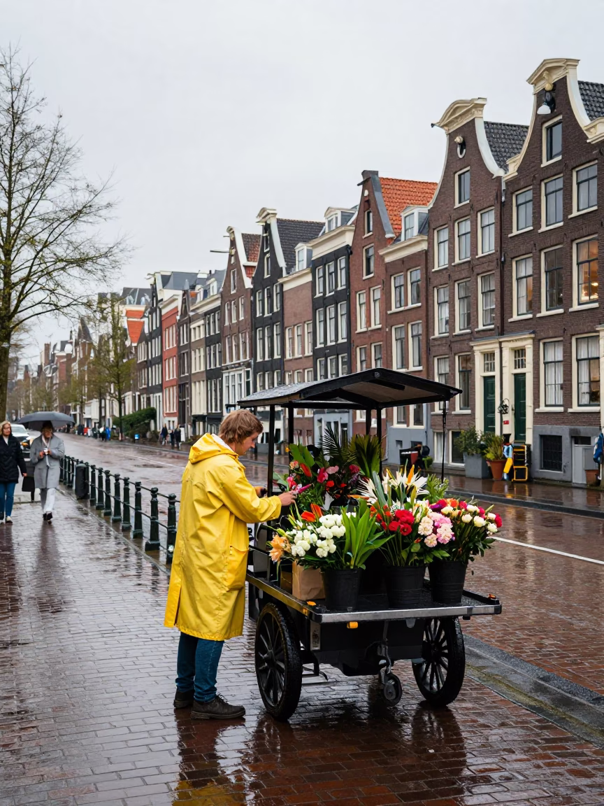 Arranging Bouquet in Amsterdam in in Amsterdam, Netherlands