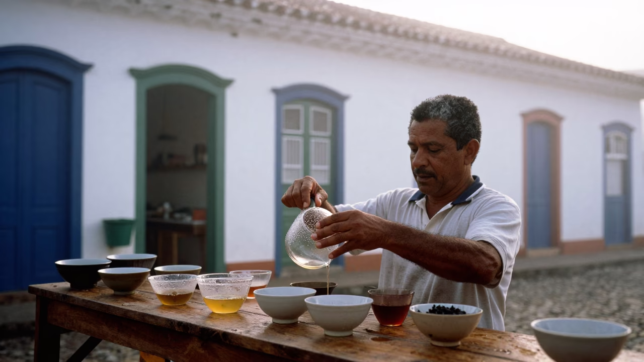 Arranging Bowls in Salvador in in Salvador, Brazil