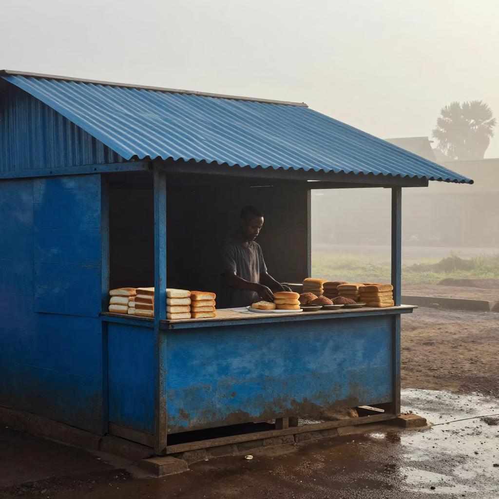 Arranging Bread in Nairobi in in Nairobi, Kenya