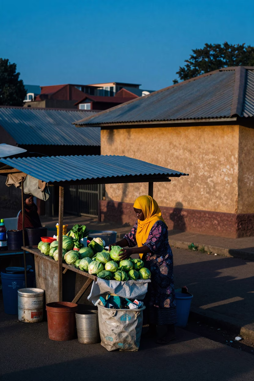 Arranging Cabbages in Johannesburg in in Johannesburg, South Africa