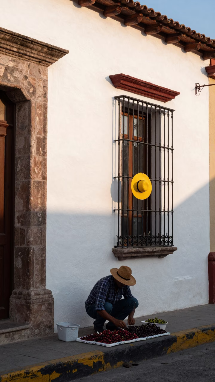 Arranging Cherries in Merida in in Merida, Mexico
