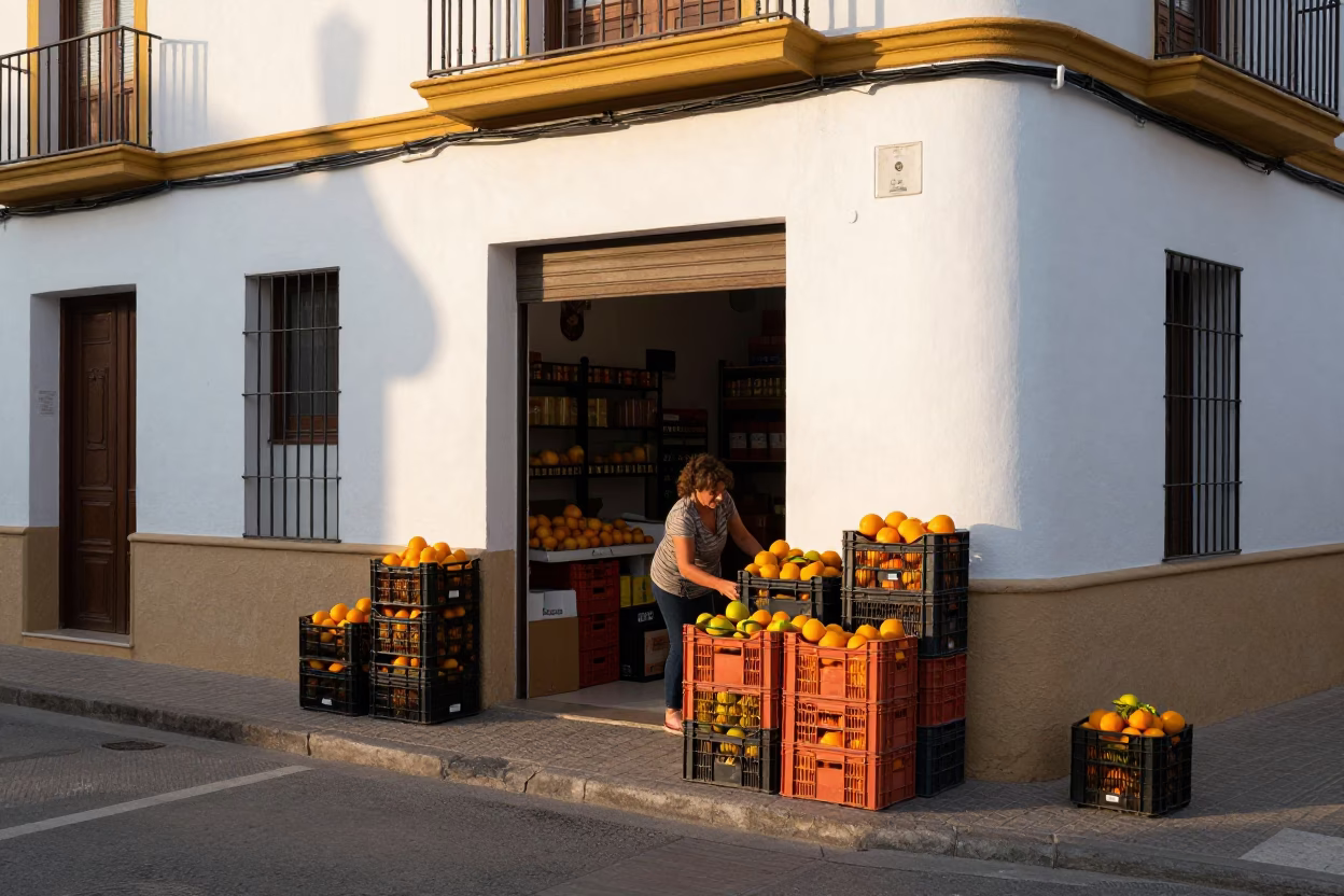 Arranging Citrus in Valencia in in Valencia, Spain