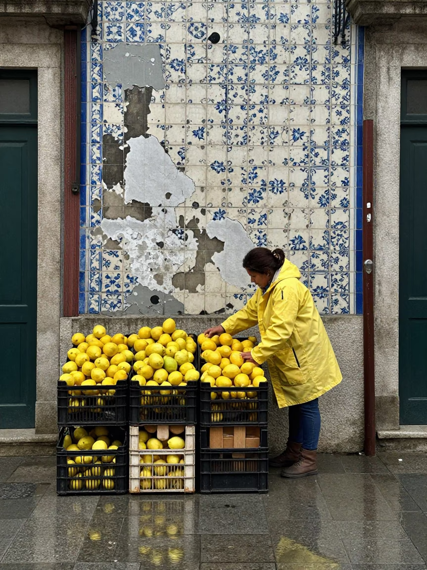 Arranging Crates in Porto in in Porto, Portugal